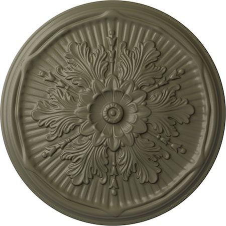 Ekena Millwork Luton Ceiling Medallion (Fits Canopies up to 3 1/2"), Hand-Painted Spartan Stone, 21"OD x 2"P CM21LUSSF